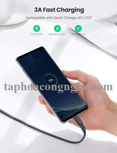 Ugreen 10971 0.5M màu đen usb type c 2.0 cáp sạc và truyền dữ liệu từ máy tính ra điện thoại US332 30010971